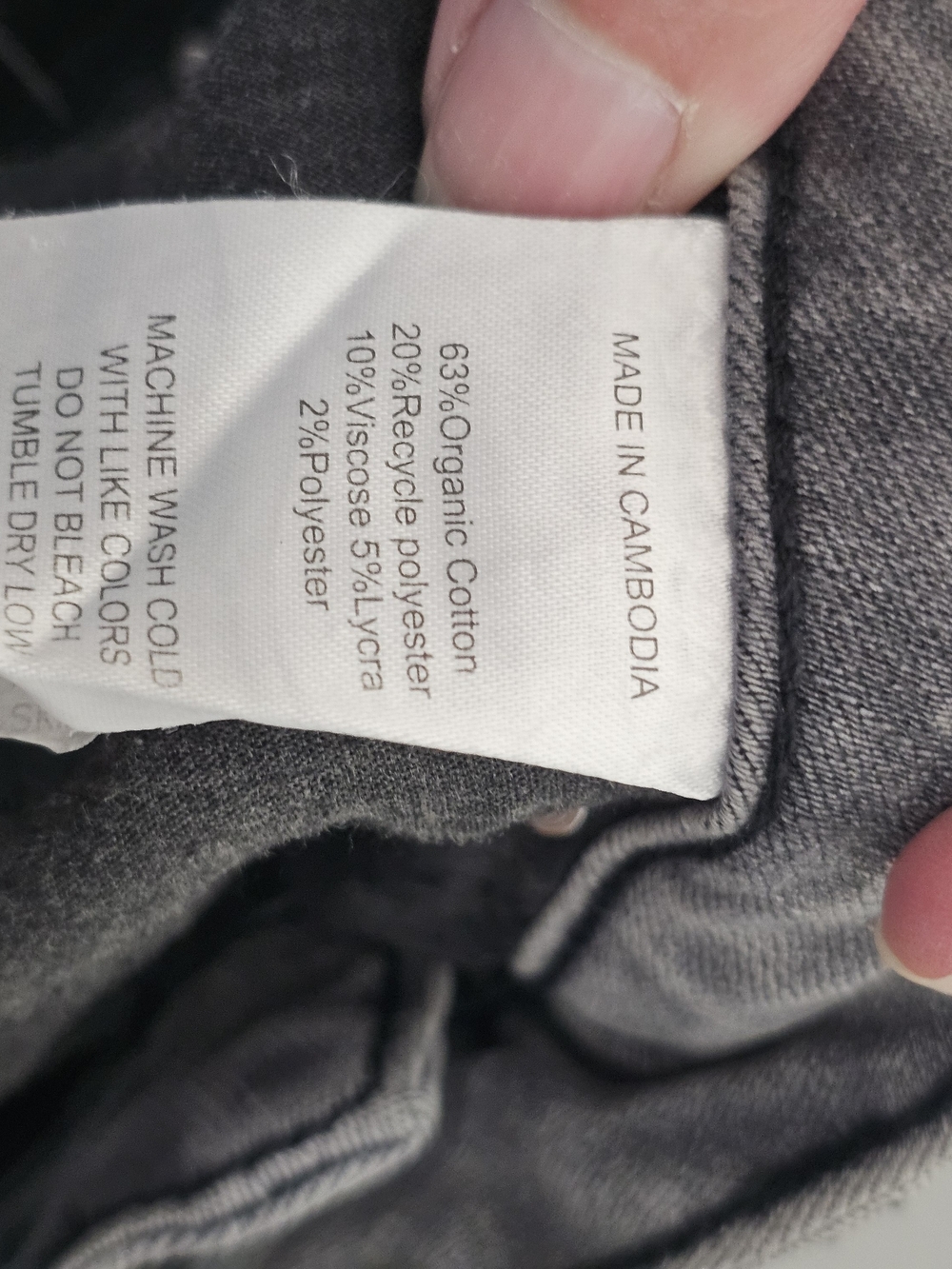 Quince Gray Stretch Denim Jeans Size 30 – Slim/Straight Leg, Stonewashed Grey - Picture 6 of 10